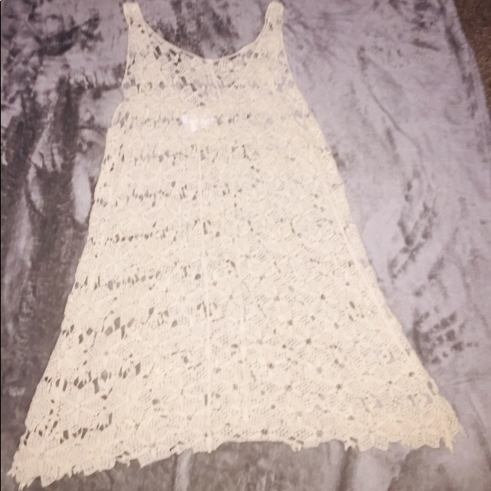 Short lace swimsuit coverup